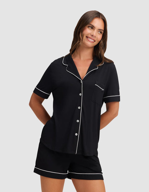 Women's Bamboo Stretch-Knit Short Sleeve Pajama Top (Collective)