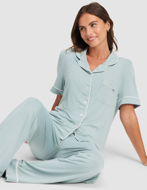 Women's Bamboo Stretch-Knit Short Sleeve Pajama Top (Collective)