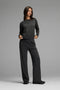 Women's Brushed Bamboo Pullover Crew & Wide Leg Pull On Pant Set