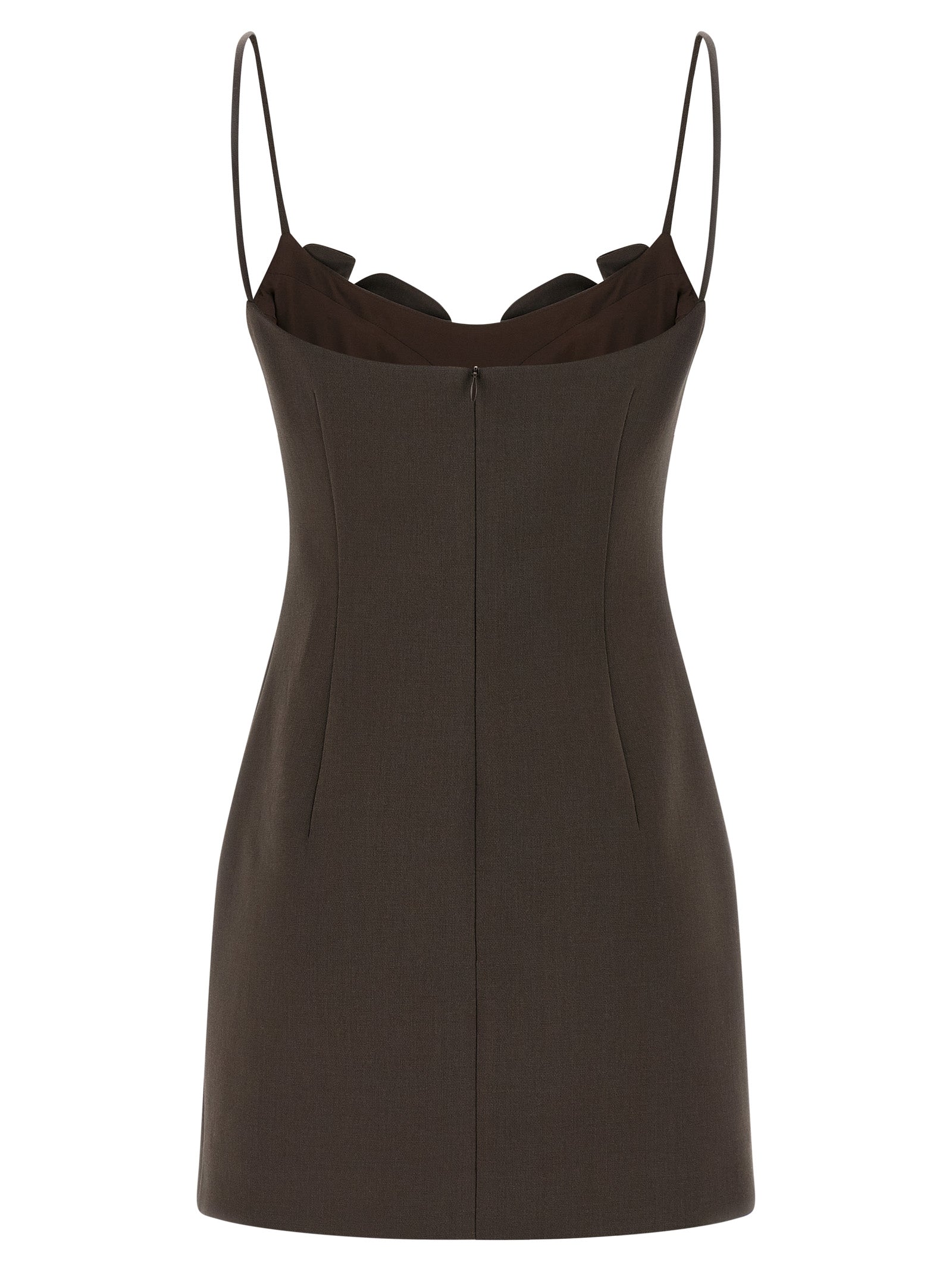 Wool Blend Pleated Mini Dress for Comfort