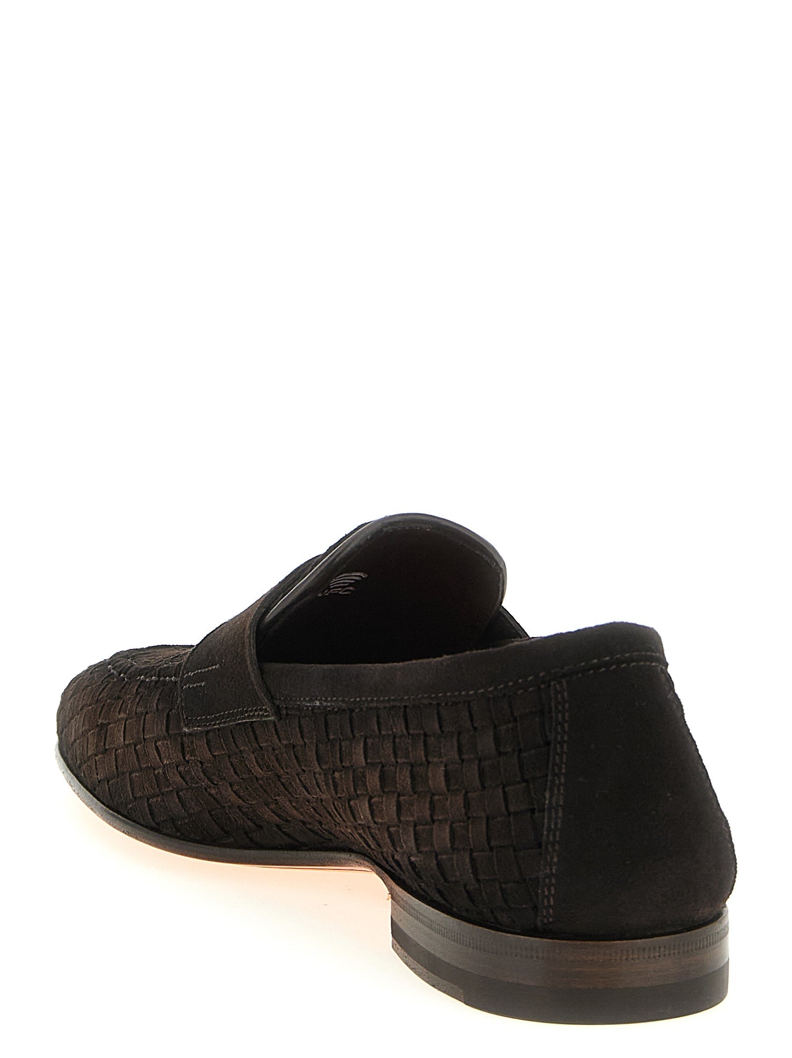 Woven Suede Penny Loafers for Comfort