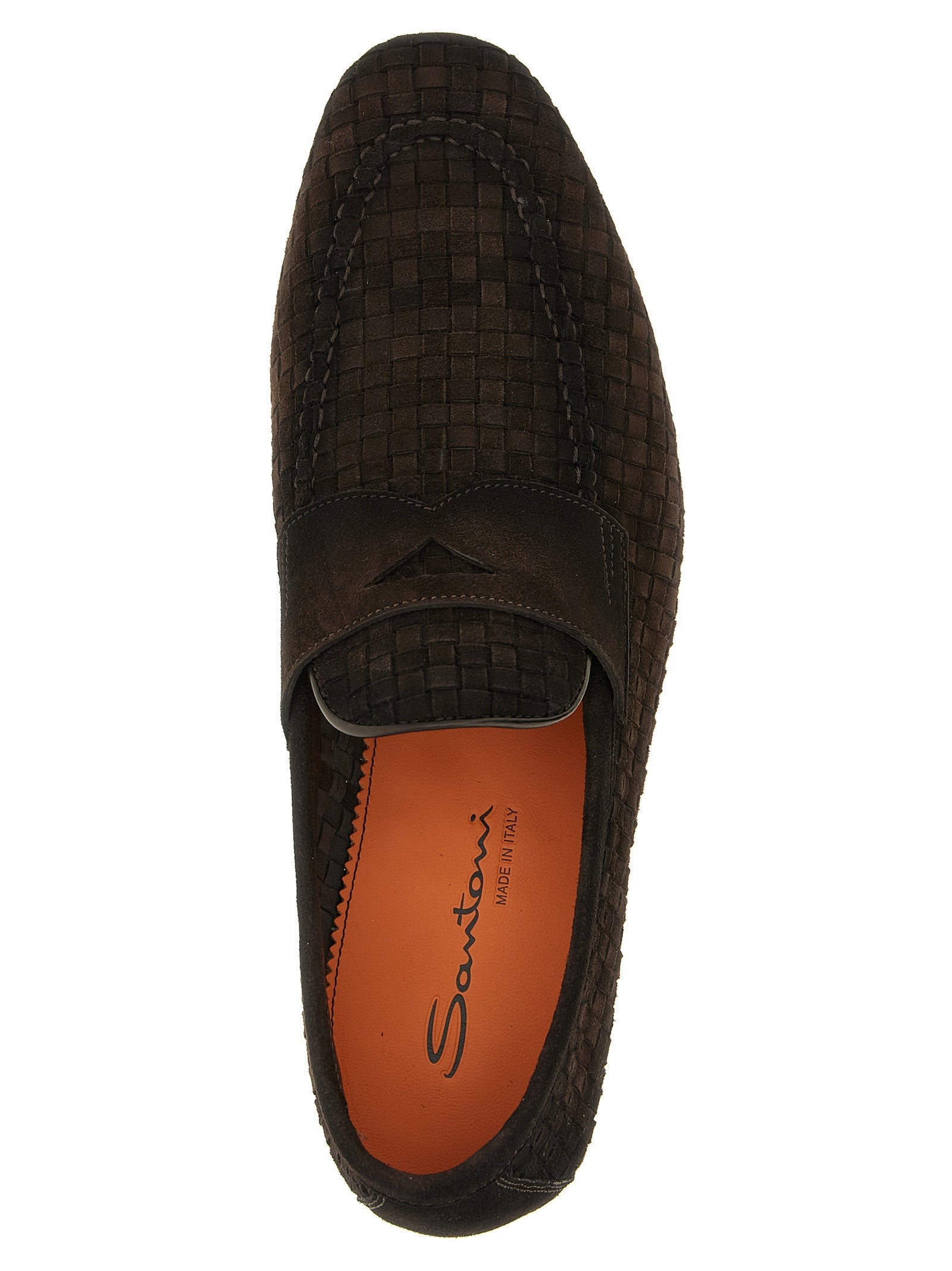 Woven Suede Penny Loafers for Comfort