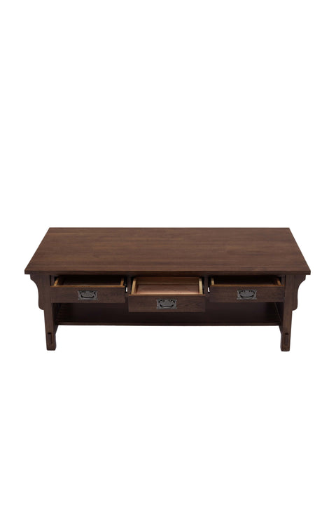 Mission Crofter Style 6 Drawer Coffee Table - Walnut