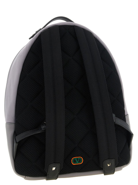 Valentino Garavani Stud Up Grey Backpack