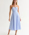Zae V-Wire Midi Dress in Light Blue Modal Blend