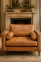 Alamo Top Grain Leather Arm Chair - Light Brown