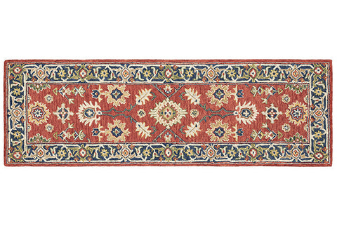 Medalia Area Rug - Wool, Red/Blue/Yellow