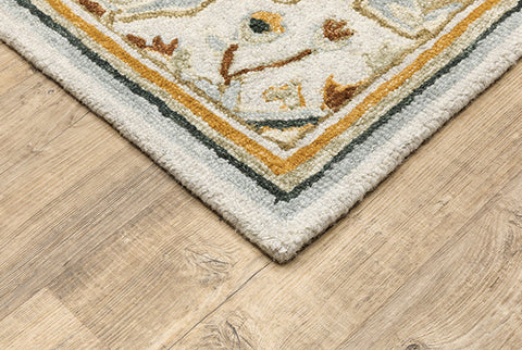 Medalia Alfresco Rug White/Mustard/Green