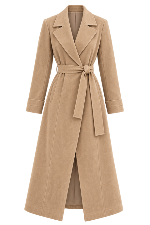 BELLA SUEDE WRAP COAT