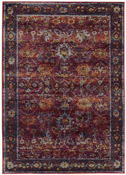 Medalia Andorra Rug Burgandy/Yellow