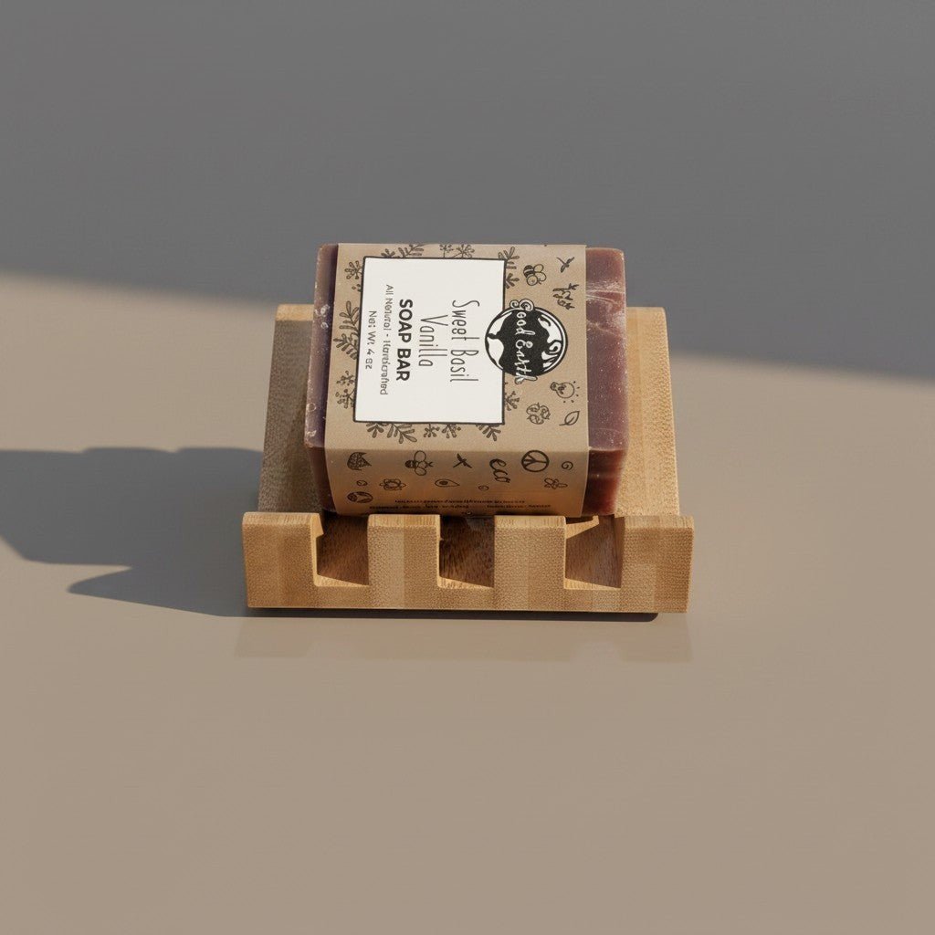 Angled Bamboo Soap Dish