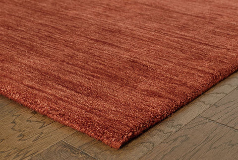 Flourish wool Rug - Burnt Red - 5 sizes