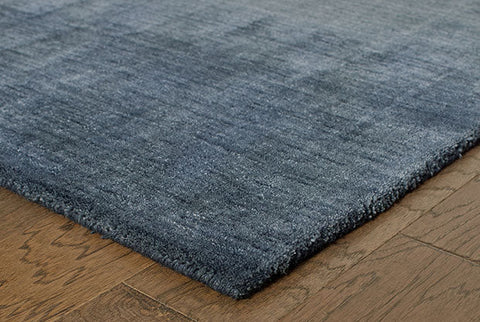 Flourish Wool Rug - Dark Blue