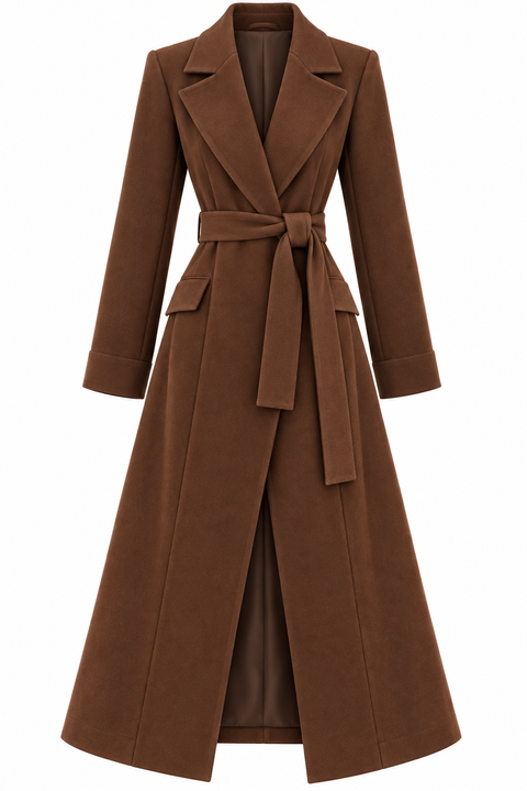BELLA SUEDE WRAP COAT