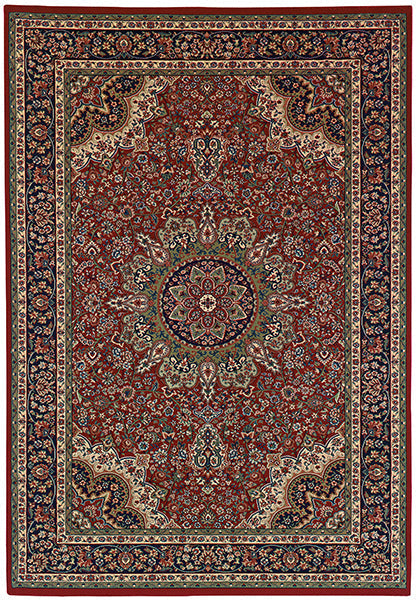 Medalia Area Rug Burgandy, Green