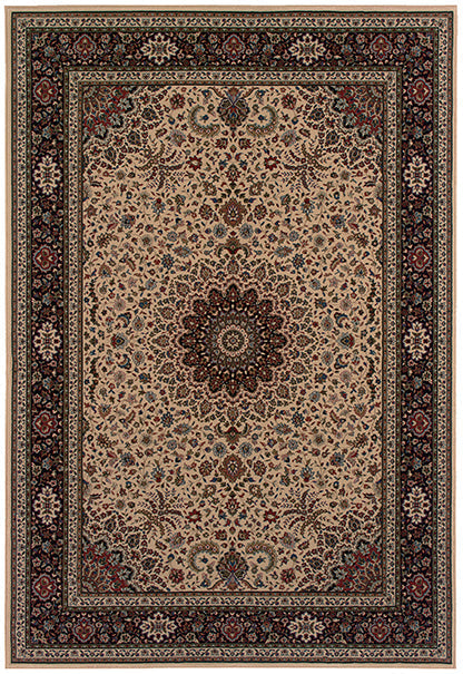 Medalia Area Rug Burgandy, Green