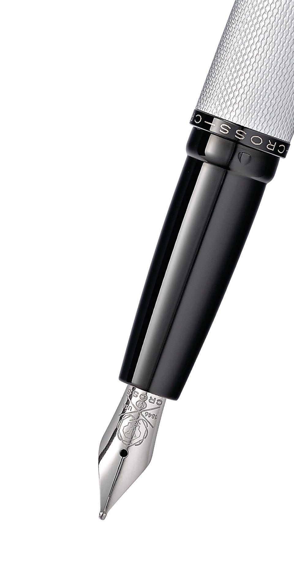 ATX® Brushed Chrome Medium Nib Fountain Pen