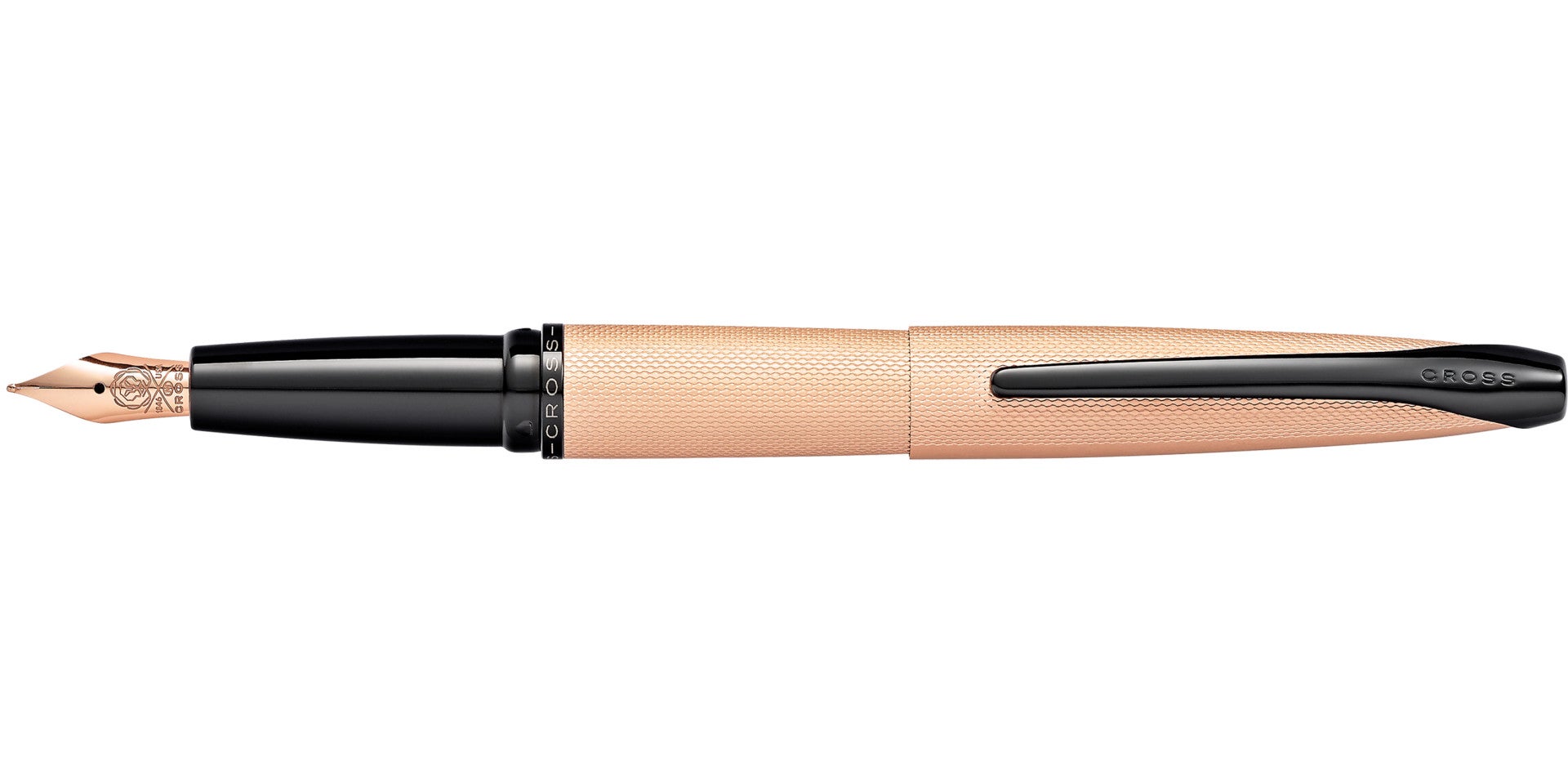 ATX® Brushed Rose Gold Stainless Steel Medium Nib Fountain Pen