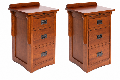 Crofter Style 3 Drawer End Table with Writing Tray-Michael Cherry-MC3