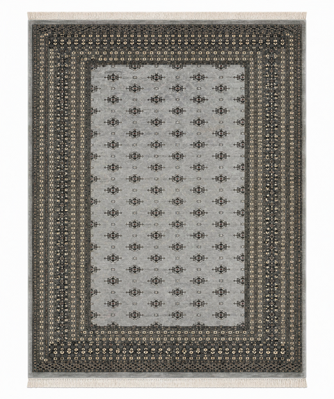 Hand-Knotted Pakistani Bokhara Rug – 100% Wool, size 9' x 12'