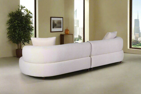 Pure Collection Modern Sectional 4-Seater Fabric Sofa – 120"