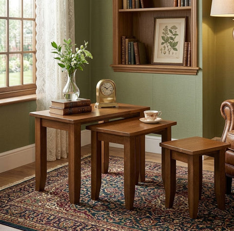 Mission Oak Nesting Tables - Set of 3
