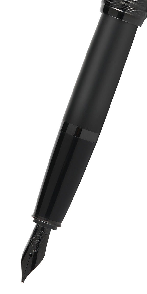 Bailey™ Matte Black Lacquer Stainless Steel Medium Nib Fountain Pen