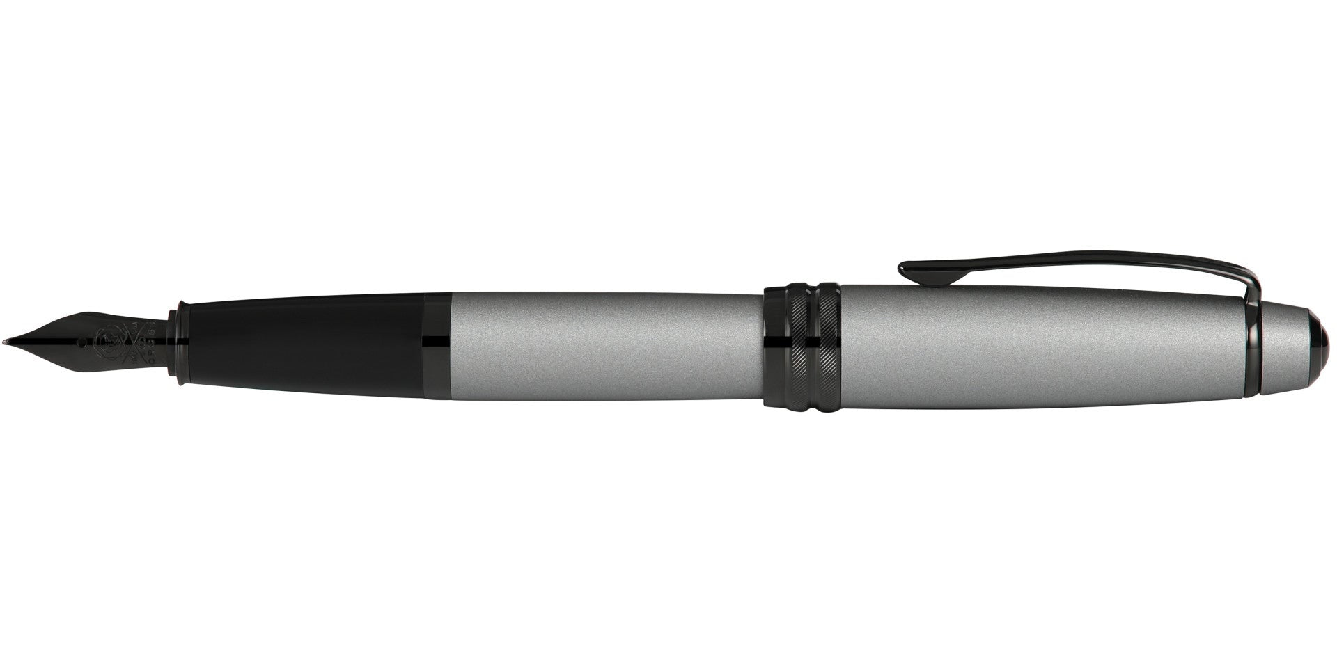Bailey™ Matte Gray Lacquer Stainless Steel Fine Nib Fountain Pen