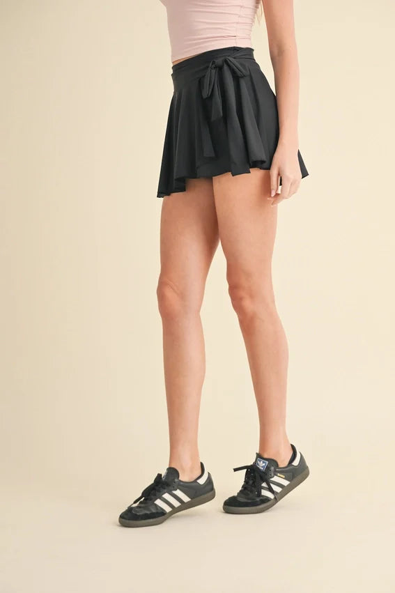 Balletcore Wrap Skort - Black
