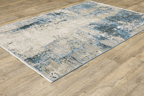 Fusion Bauer Rug Blue/White