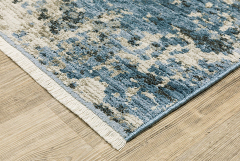 Fusion Bauer Rug Blue/White