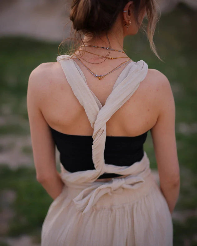 Beige Multi Style Dress