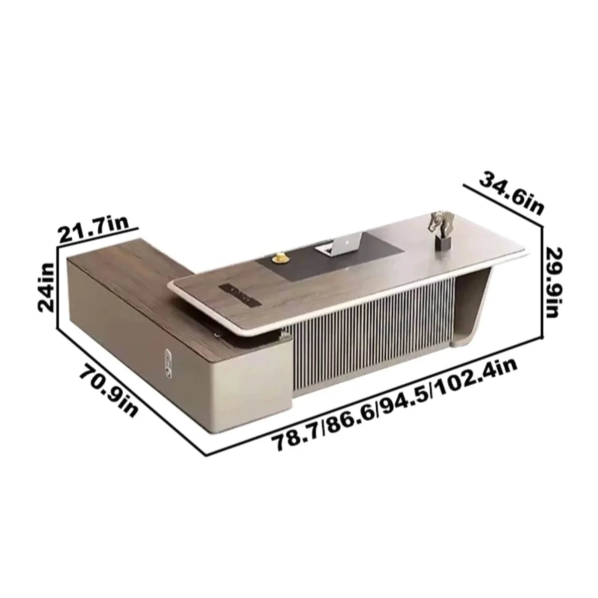 Mantell · Modern L-Shaped Executive Desk