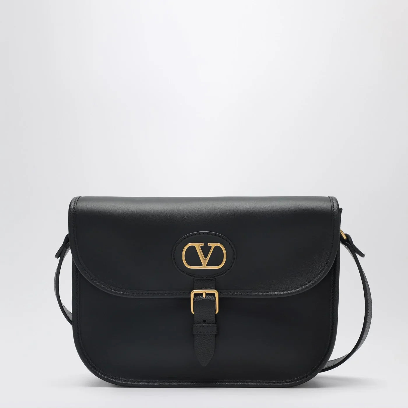Black Calfskin Leather Crossbody Bag for Everyday Use