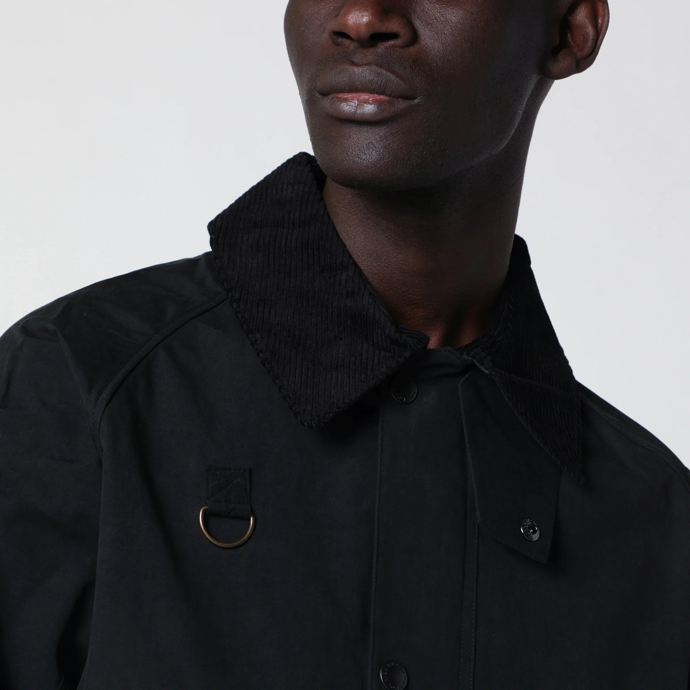 Black Cotton Blend Spey Jacket for Everyday Comfort