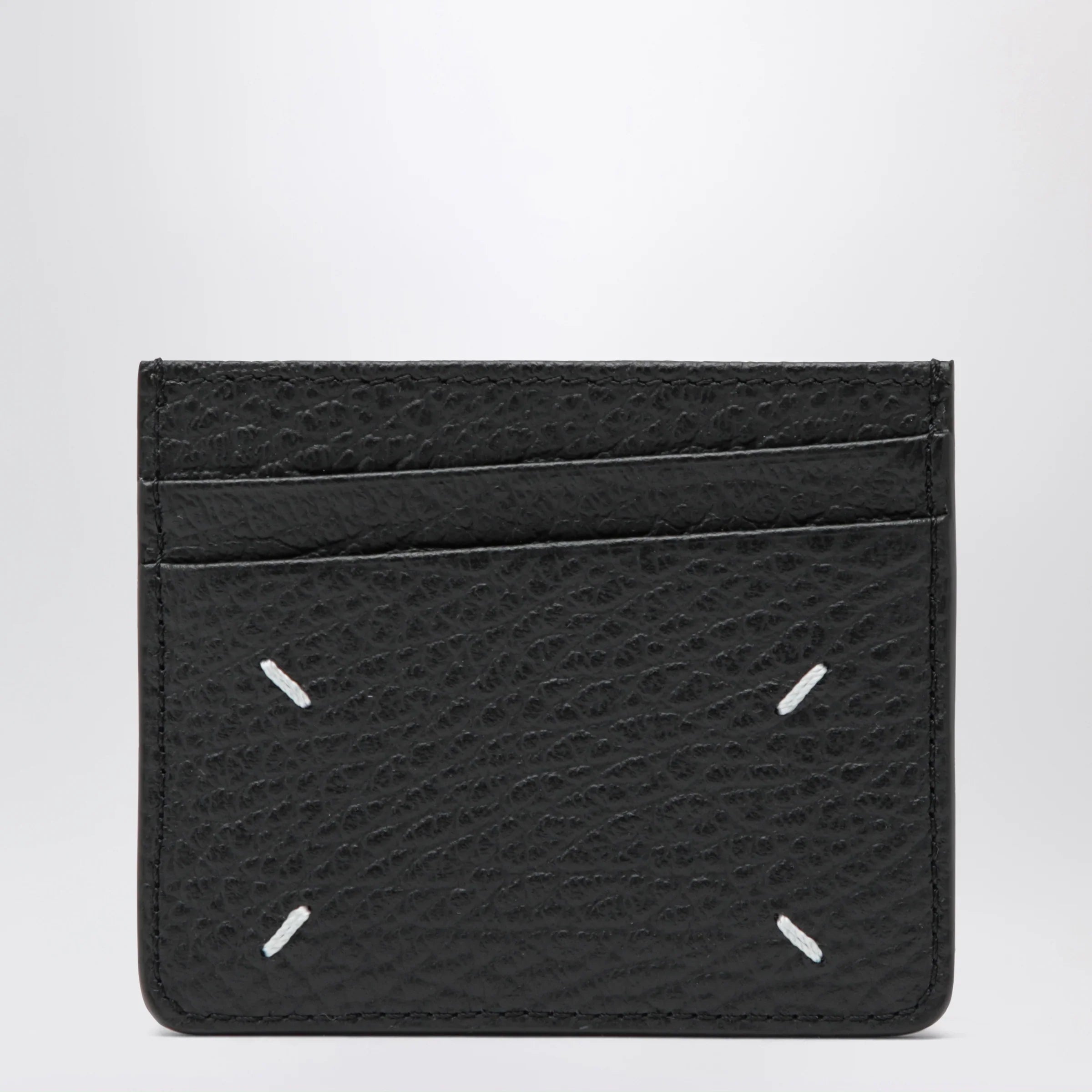 Black Embossed Calfskin Card Holder