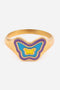 Blue Enamel Butterfly Ring
