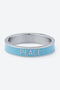 Blue Enamel Peace Ring