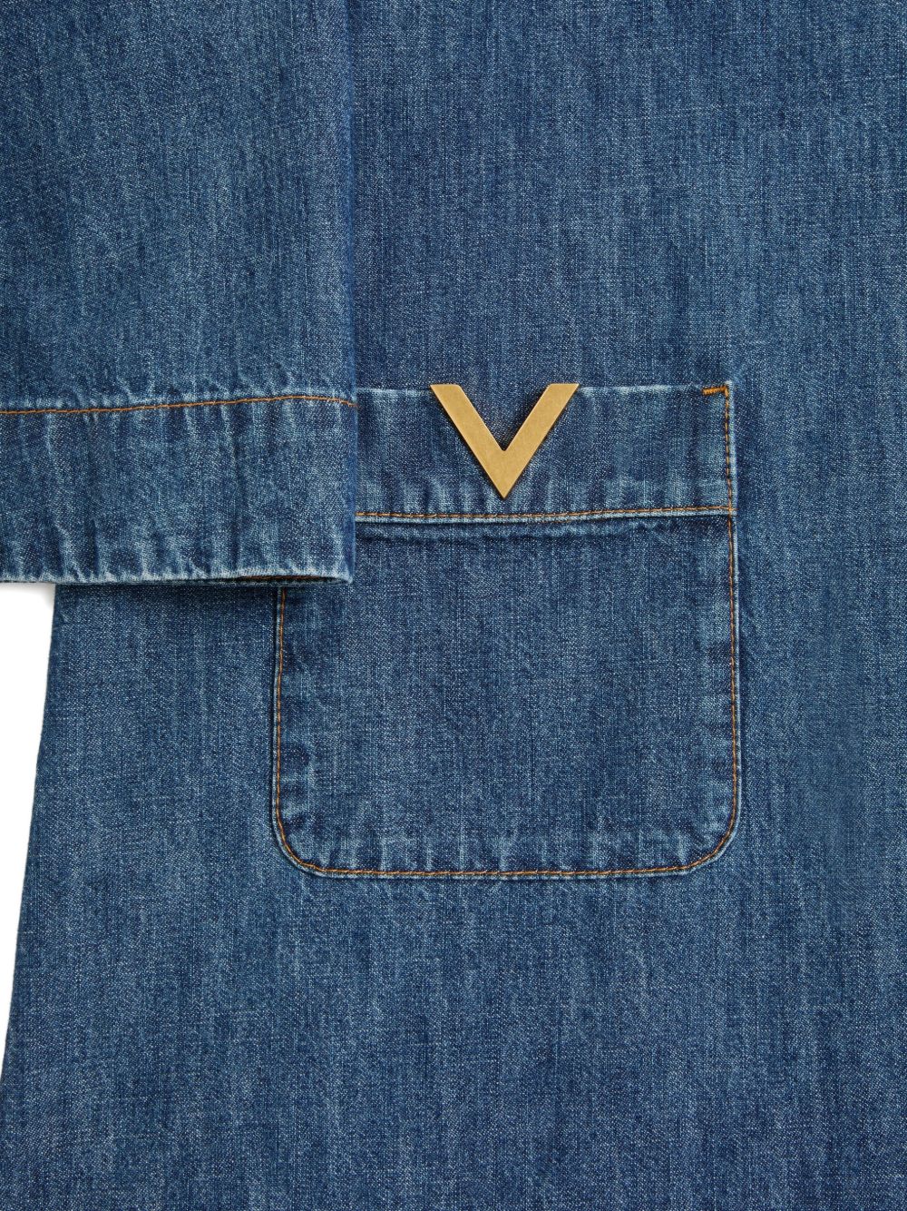 Blue V-Neck Denim Short Dress for Summer Comfort