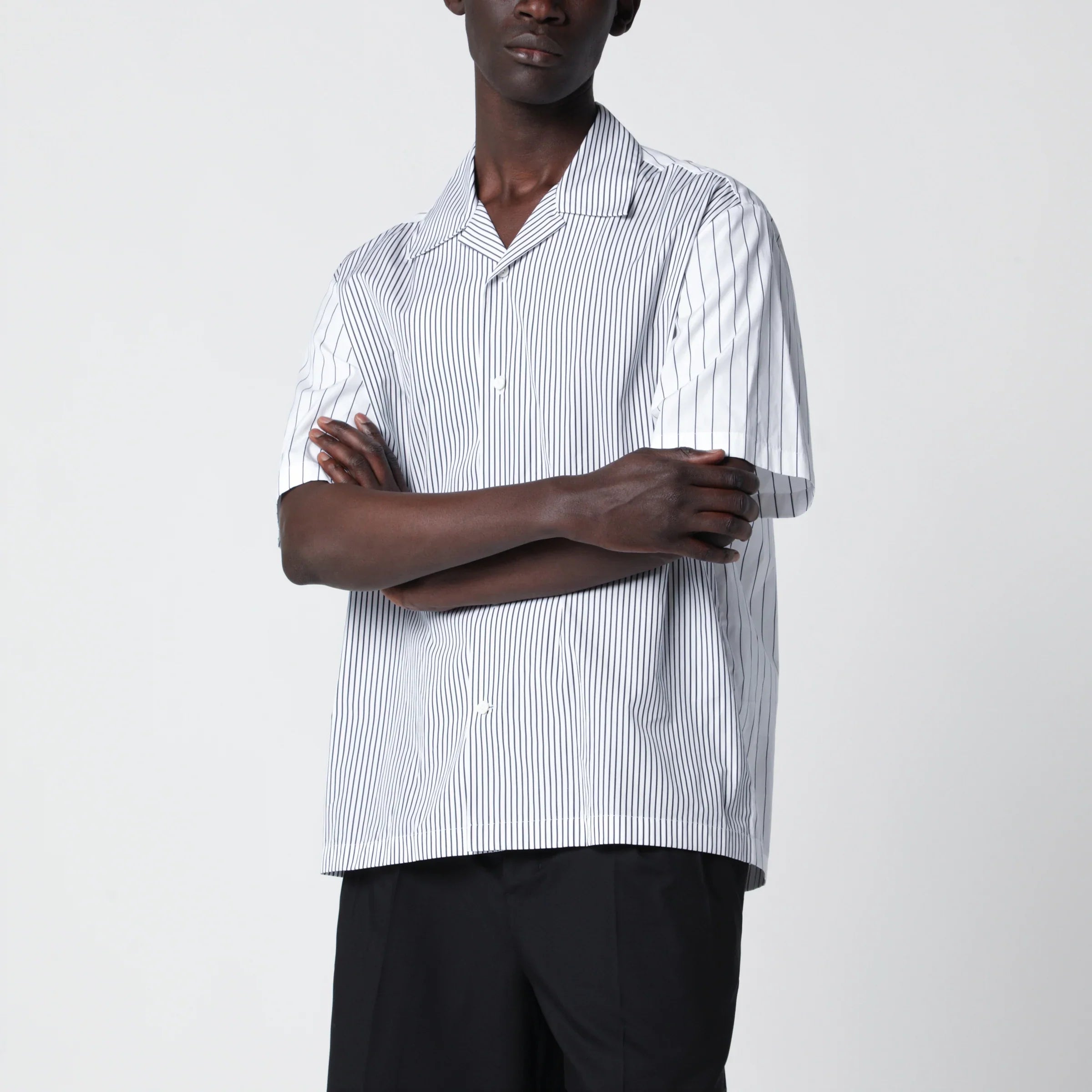 Breathable Lightweight Cotton Striped Summer Shirt
