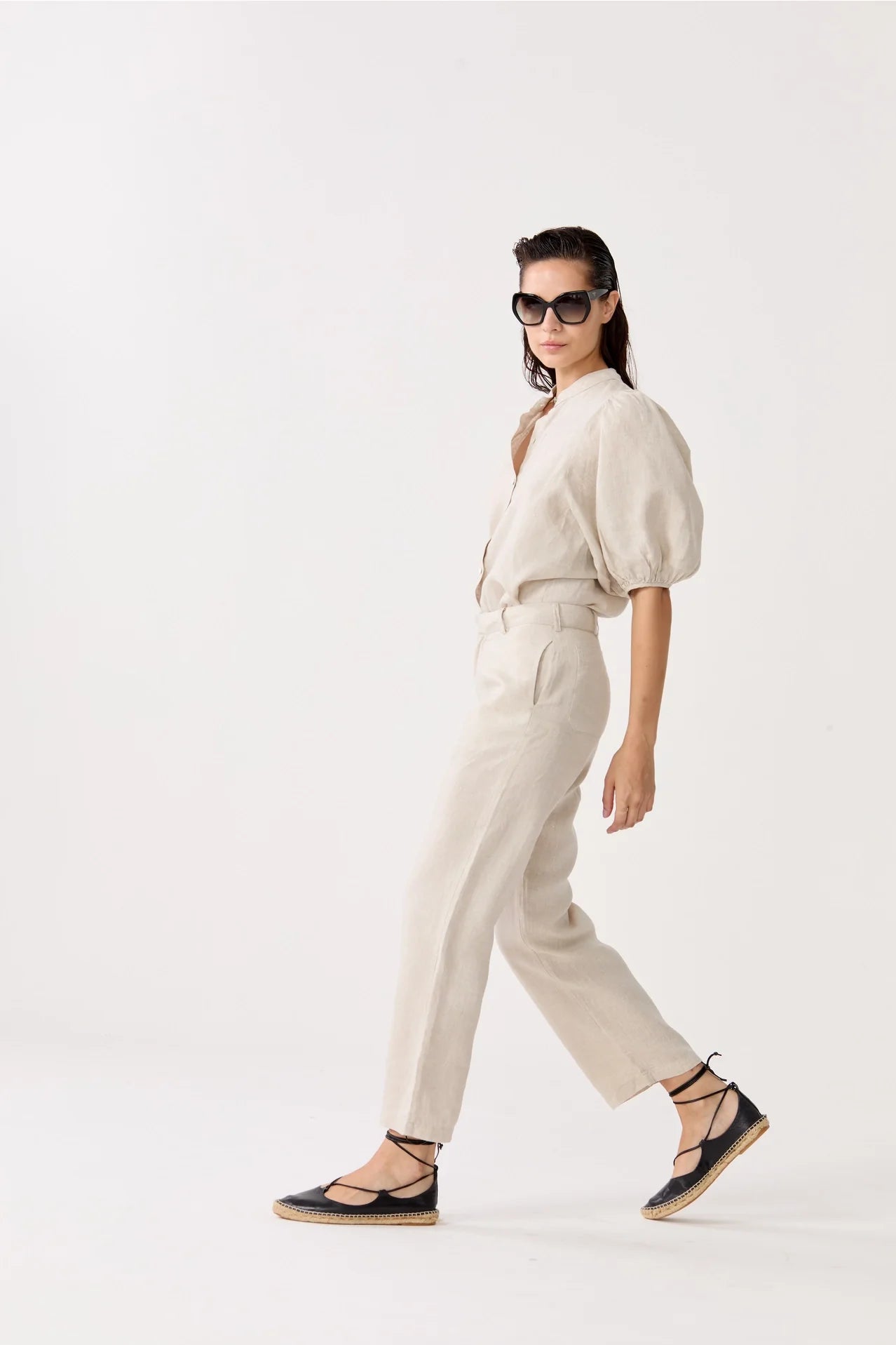 Bubble Linen Shirt - Natural