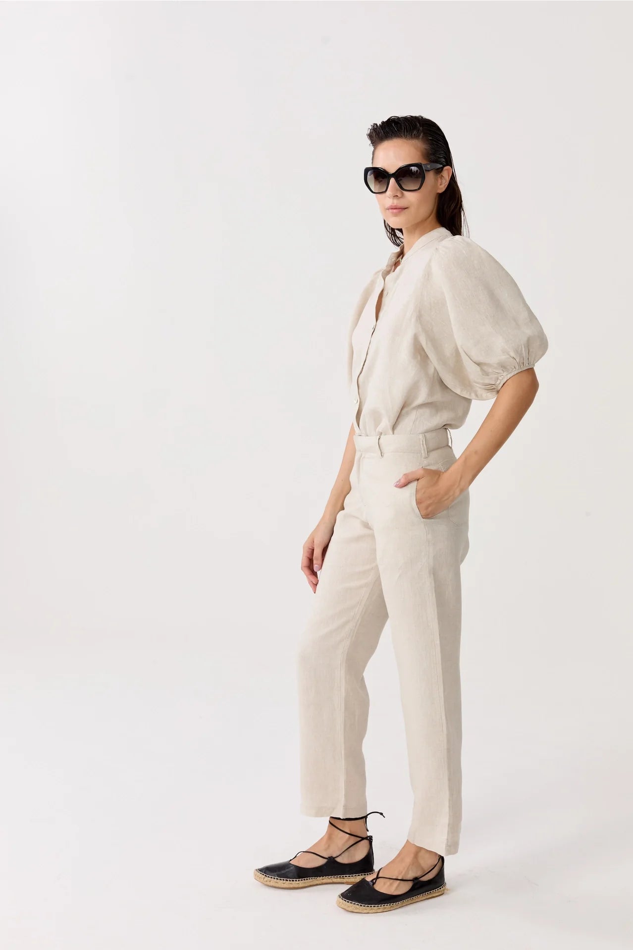 Bubble Linen Shirt - Natural