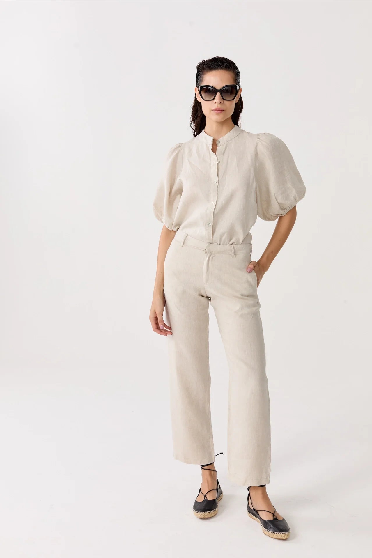 Bubble Linen Shirt - Natural