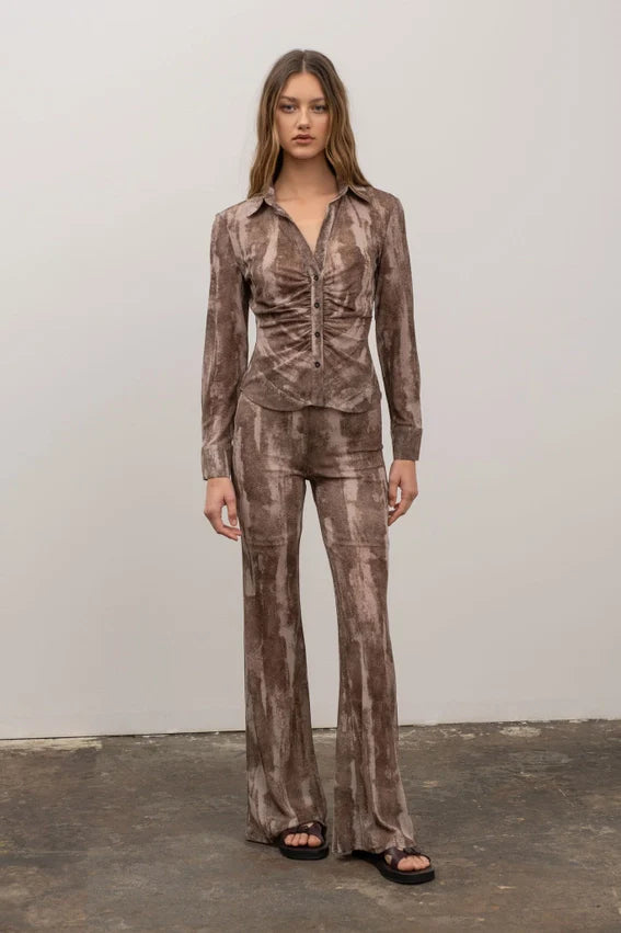 Button Wrinkle Top