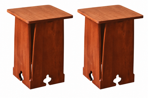 Mission Oak Tabouret Side Table -Michael's Cherry (MC1)