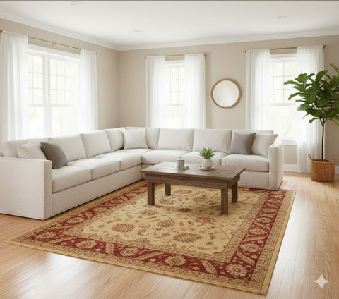 Hand-Knotted Sultanabad Vegetable-Dyed Wool Rug, 7' 11" x 10' 4" (K)