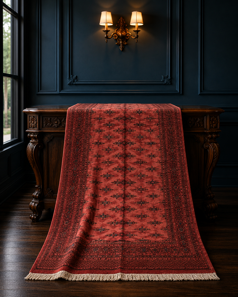 Hand-Knotted Pakistani Bokhara Rug – 100% Wool, 4'6 x 6'6