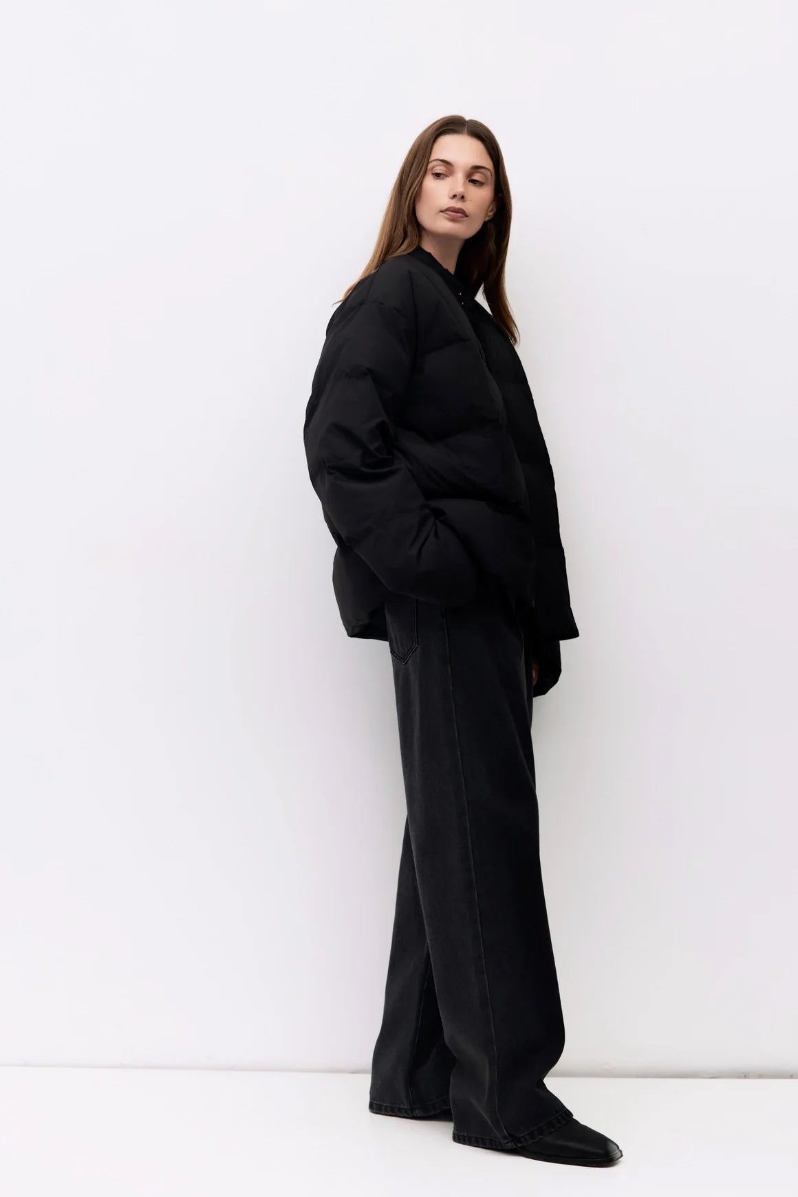 The Mila Jacket | Puffer Jacket with Neck Tie Detail