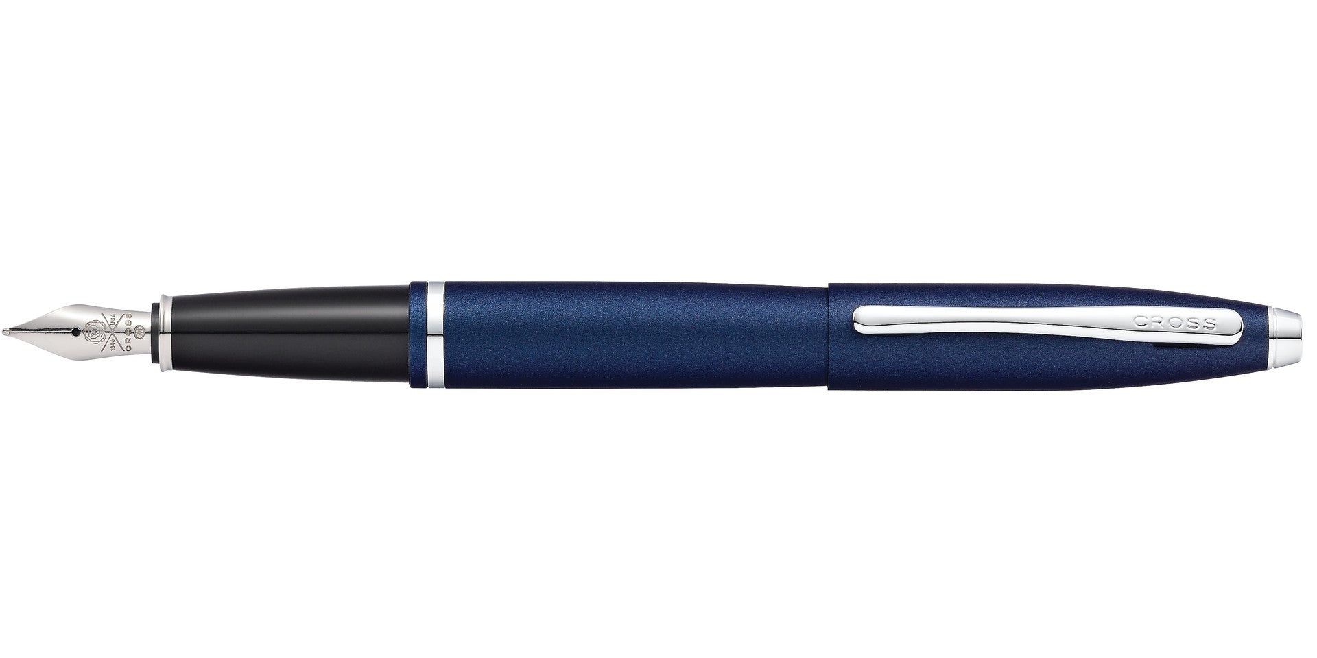 Calais™ Matte Metallic Midnight Blue Fountain Pen with Stainless Steel Nib