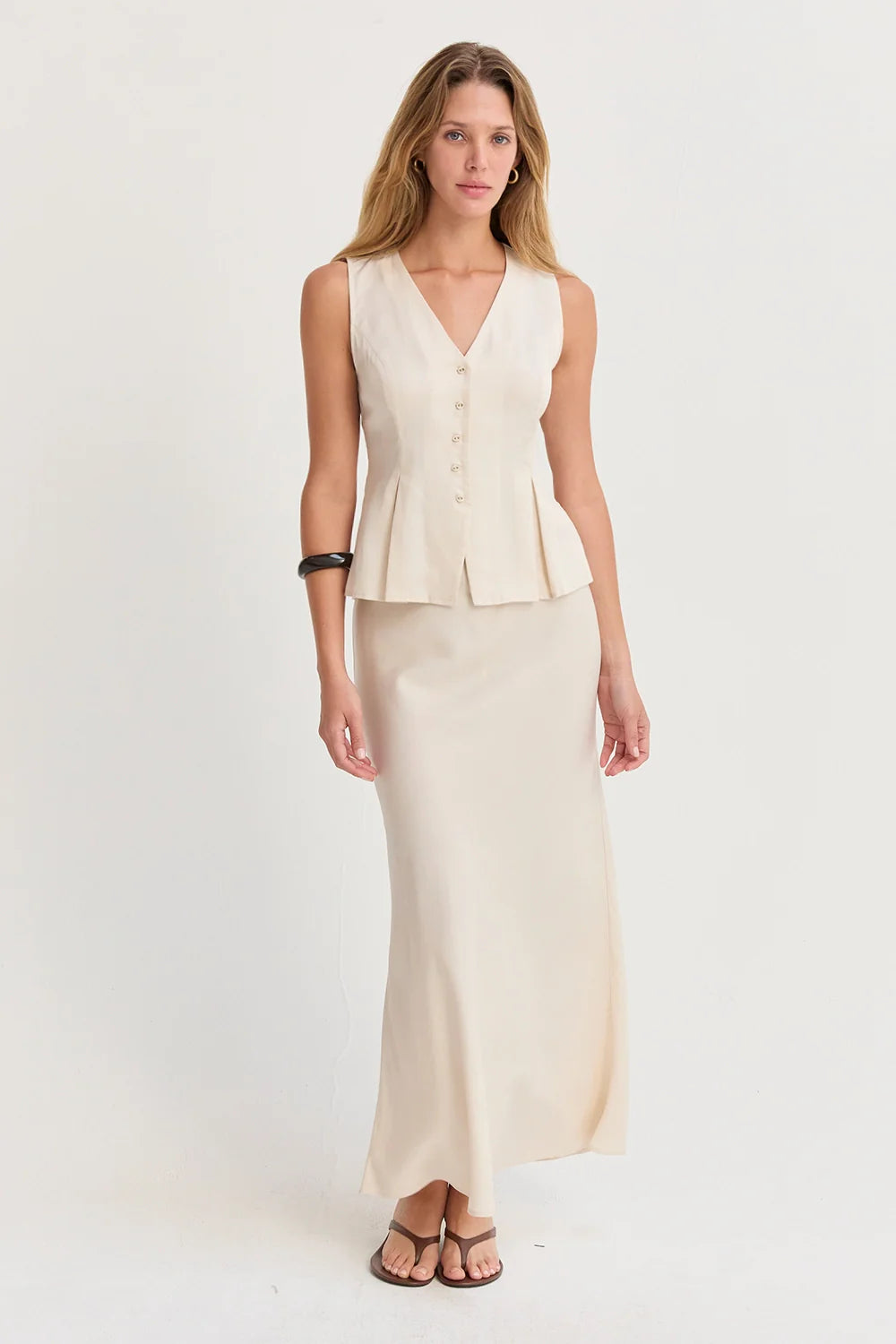 Cami Sleeveless Pleated Vest